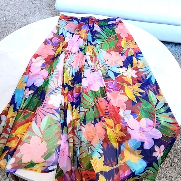 NWT Cover- up sheer multi floral tropical size xl - Picture 11 of 17